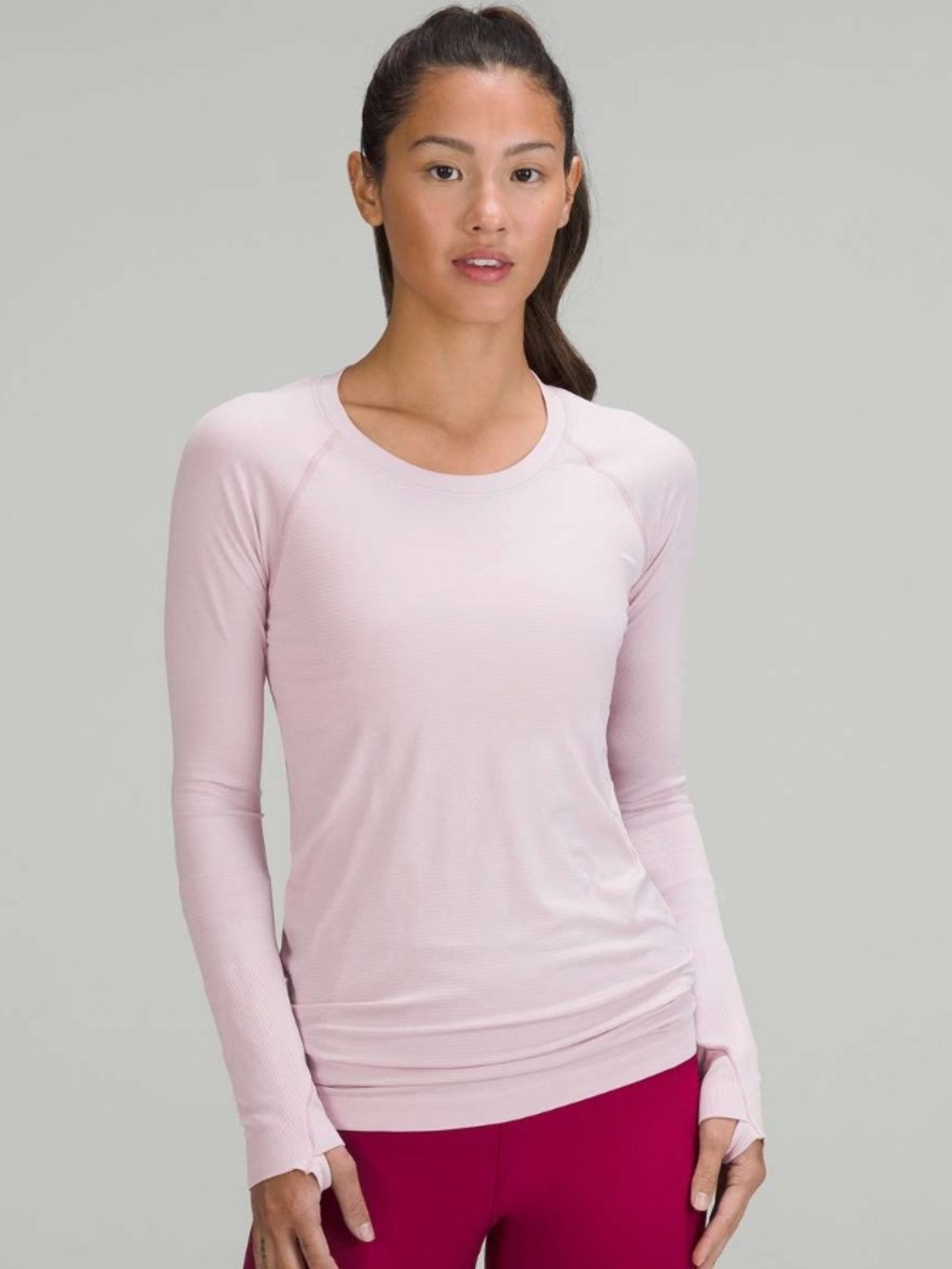 Lululemon Swiftly Tech Relaxed Long Sleeve Shirt in Pink Peony